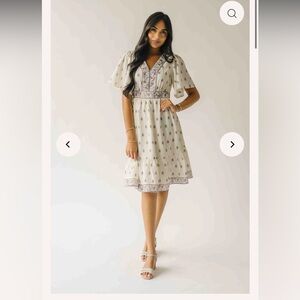 Stallard Floral Patterned Dress in Ivory Multi